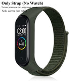 Cinta de náilon para xiao mi mi banda 4 3 substituível pulseira mi band4 band3 esportes pulseira respirável para xio mi banda 3 4