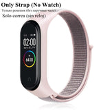 Cinta de náilon para xiao mi mi banda 4 3 substituível pulseira mi band4 band3 esportes pulseira respirável para xio mi banda 3 4