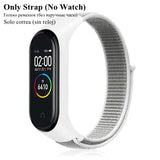 Cinta de náilon para xiao mi mi banda 4 3 substituível pulseira mi band4 band3 esportes pulseira respirável para xio mi banda 3 4