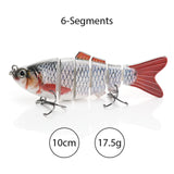 TREHOOK Sinking Wobblers Fishing Lures 10cm 17.5g 6 Multi Jointed Swimbait Hard Artificial Bait Pike/Bass Fishing Lure Crankbait