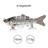 TREHOOK Sinking Wobblers Fishing Lures 10cm 17.5g 6 Multi Jointed Swimbait Hard Artificial Bait Pike/Bass Fishing Lure Crankbait