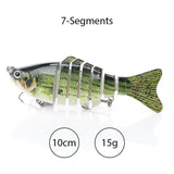 TREHOOK Sinking Wobblers Fishing Lures 10cm 17.5g 6 Multi Jointed Swimbait Hard Artificial Bait Pike/Bass Fishing Lure Crankbait