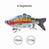 TREHOOK Sinking Wobblers Fishing Lures 10cm 17.5g 6 Multi Jointed Swimbait Hard Artificial Bait Pike/Bass Fishing Lure Crankbait