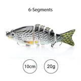 TREHOOK Sinking Wobblers Fishing Lures 10cm 17.5g 6 Multi Jointed Swimbait Hard Artificial Bait Pike/Bass Fishing Lure Crankbait