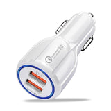 Quick Charge 3.0 Car Charger For Mobile Phone Dual Usb Car Charger Qualcomm Qc 3.0 Fast Charging Adapter Mini Usb Car Charger