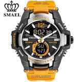 SMAEL Sport Watch Men Watches Waterproof 50M Wristwatch Relogio Masculino Big Dial Quartz Digital Military Army Clock 1805