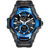 SMAEL Sport Watch Men Watches Waterproof 50M Wristwatch Relogio Masculino Big Dial Quartz Digital Military Army Clock 1805