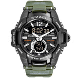 SMAEL Sport Watch Men Watches Waterproof 50M Wristwatch Relogio Masculino Big Dial Quartz Digital Military Army Clock 1805