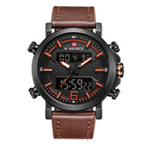 2019 naviforce nova moda masculina relógio do esporte dos homens de couro à prova dwaterproof água relógios quartzo masculino data led analógico relógio relogio masculino