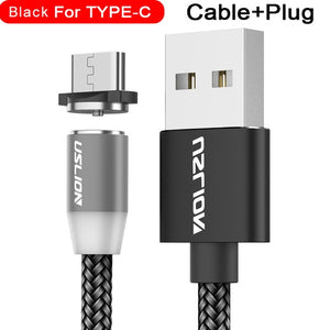 Uslion magnético usb cabo de carregamento rápido usb tipo c cabo ímã carregador de carga de dados micro cabo usb cabo do telefone móvel cabo usb