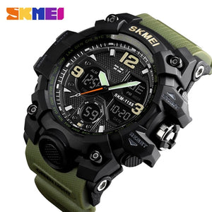 SKMEI Brand Luxury Military Sports Watches Men Quartz Analog LED Digital Clock Man Waterproof Dual Display Wristwatches Relogio