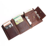 Vintage designer 100% genuíno carteiras masculinas couro dos homens curto carteira bolsa titular do cartão moeda bolso masculino carteiras