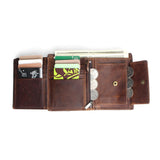 Vintage designer 100% genuíno carteiras masculinas couro dos homens curto carteira bolsa titular do cartão moeda bolso masculino carteiras